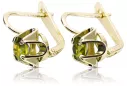 Cercei Peridot galben Aur galben 14K Vintage bijuterii vec018y